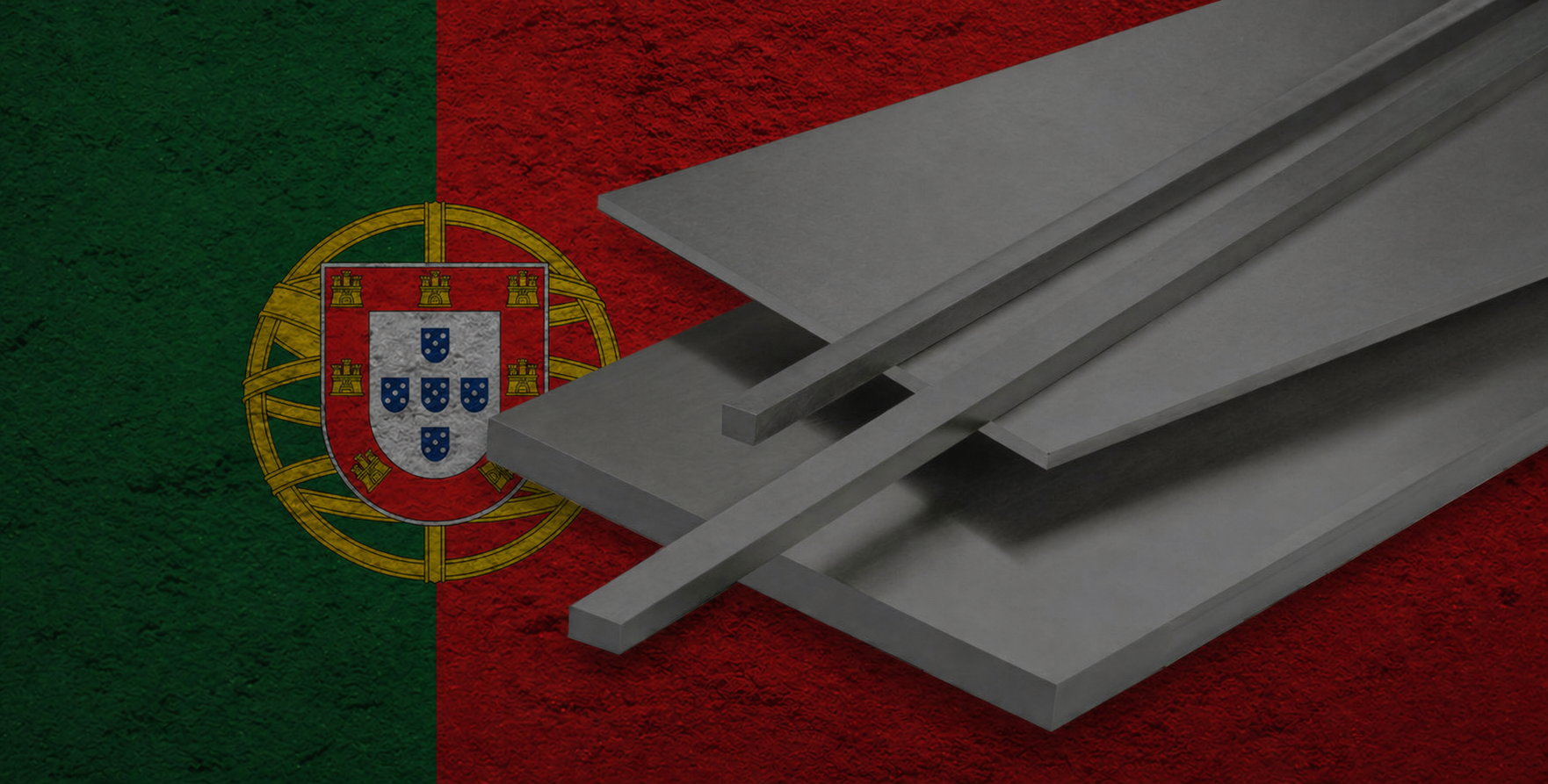 Imagem de aço para ferramentas com um fundo com a bandeira do Reino Unido